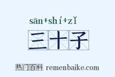 三十子是什么意思的图片